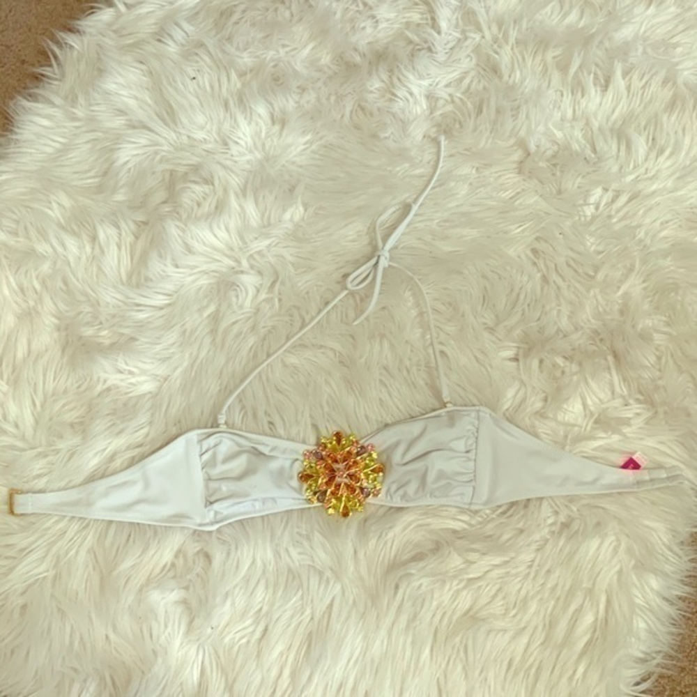 Victoria Secret White Bandeau Bikini Top XS‎